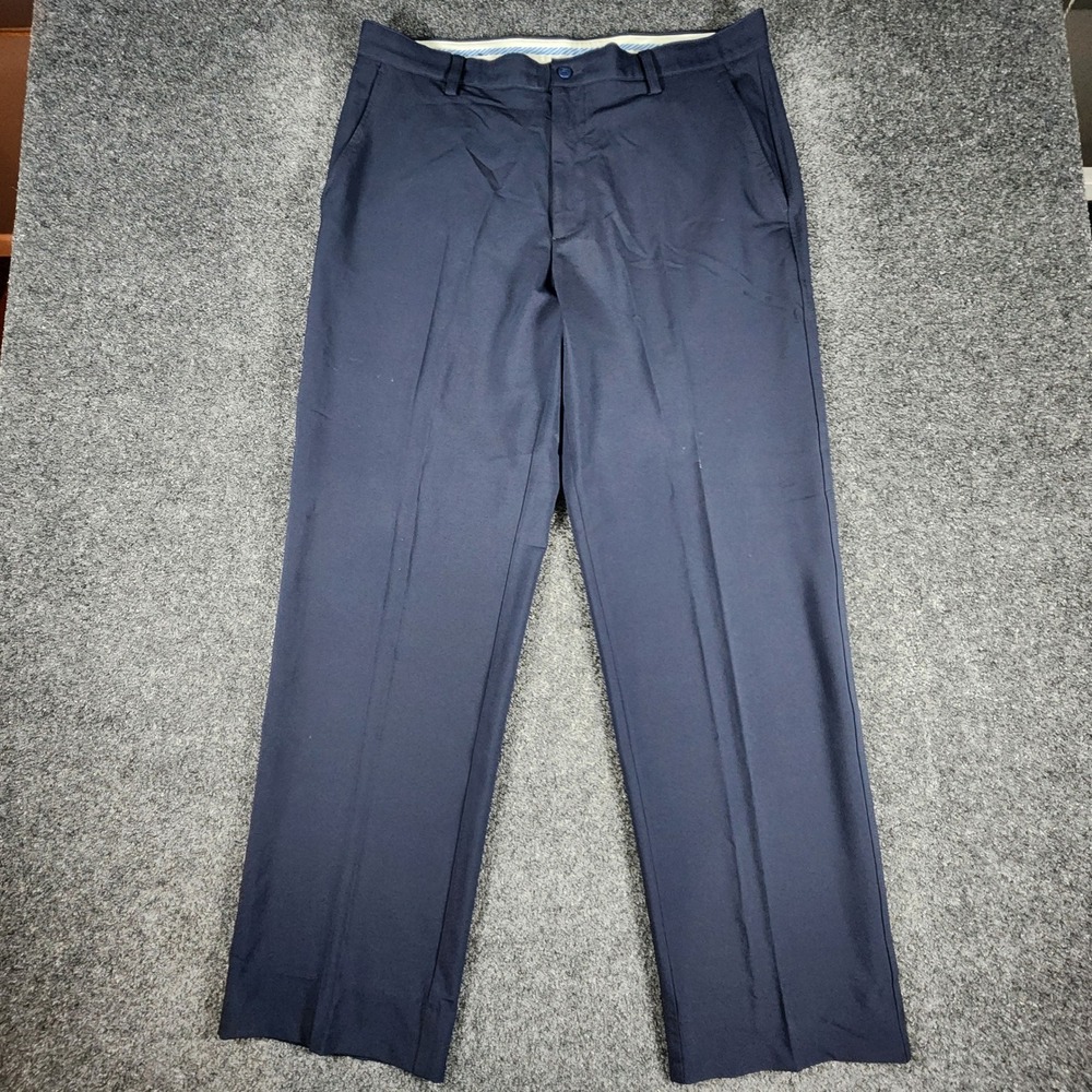 FootJoy Performance Golf Pants Mens 36x32 Navy Blue Stretch‎ Flat Front